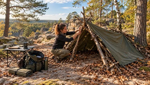 Maîtriser la construction d’un abri de survie efficace